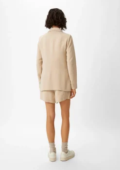 Twill-Blazer mit Logo-Detail