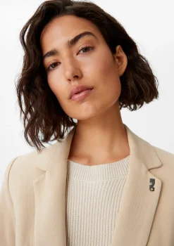 Twill-Blazer mit Logo-Detail