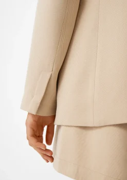 Twill-Blazer mit Logo-Detail