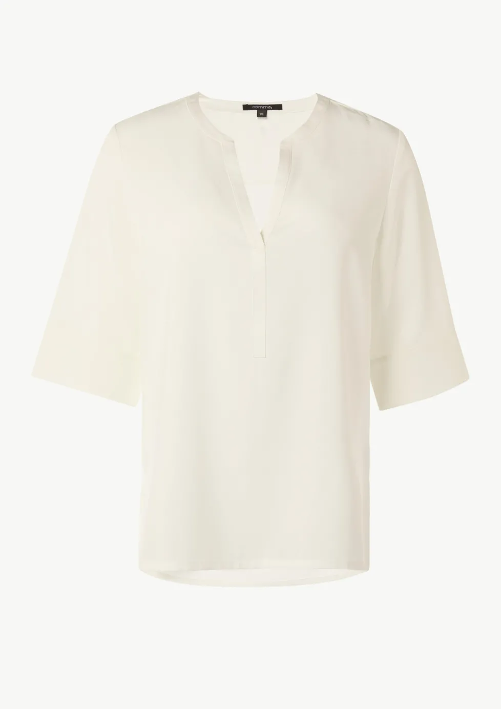 Twill-Bluse im Relaxed Fit mit Tunika-Ausschnitt