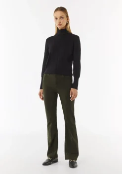 Twill-Hose mit Flared Leg