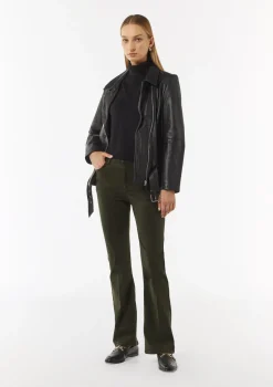 Twill-Hose mit Flared Leg