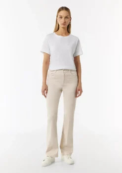 Twill-Hose mit Flared Leg