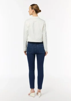 Verkürzte Jeansjacke aus Baumwollmix