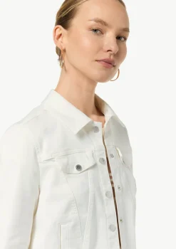 Verkürzte Jeansjacke aus Baumwollmix