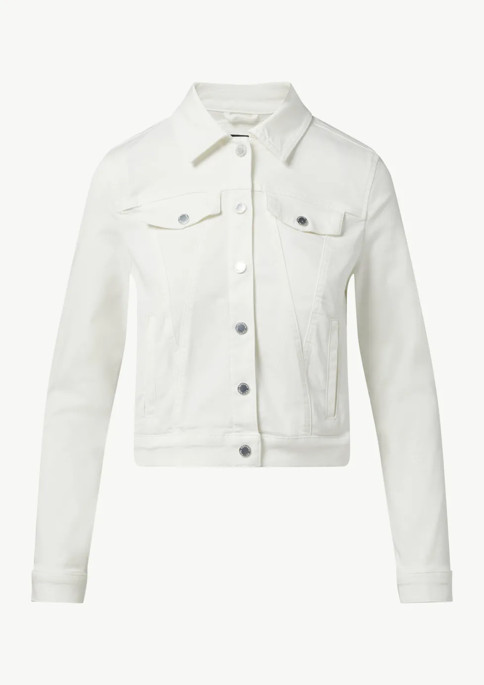 Verkürzte Jeansjacke aus Baumwollmix