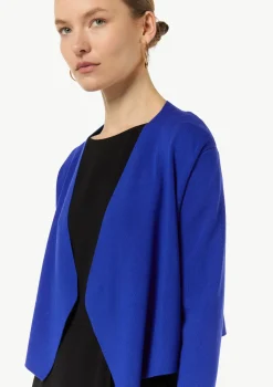 Verkürzte Strickjacke mit Pointelle-Details am Rücken