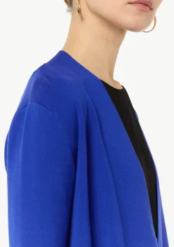 Verkürzte Strickjacke mit Pointelle-Details am Rücken