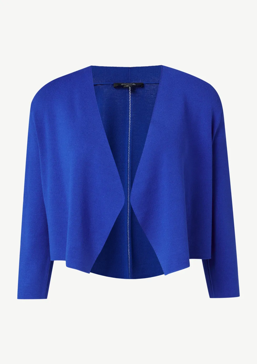 Verkürzte Strickjacke mit Pointelle-Details am Rücken