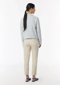 Verkürzte Tweed-Jacke mit aufgesetzten Taschen