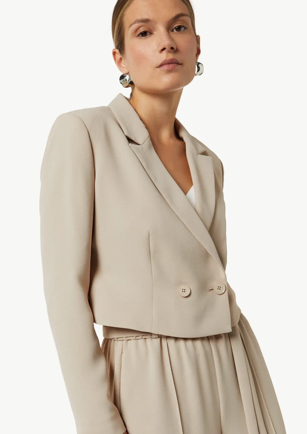 Verkürzter Blazer mit Reverskragen