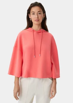 Verkürztes Sweatshirt mit Kapuze