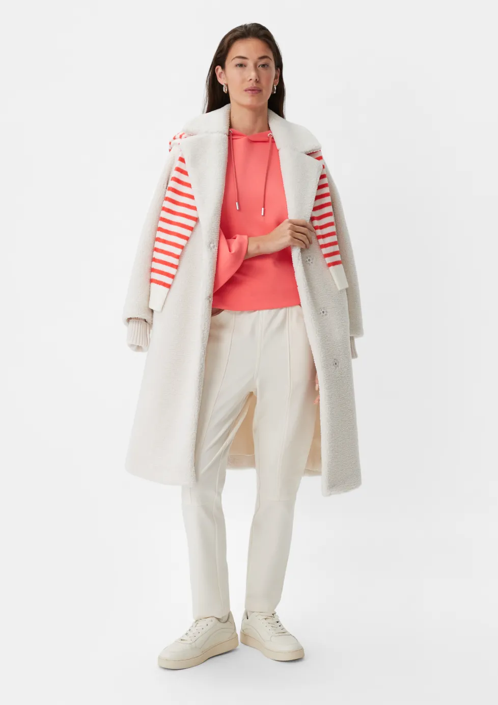 Verkürztes Sweatshirt mit Kapuze