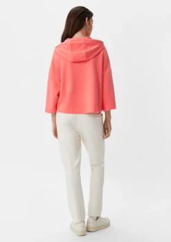 Verkürztes Sweatshirt mit Kapuze