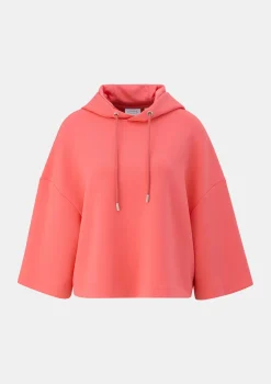 Verkürztes Sweatshirt mit Kapuze
