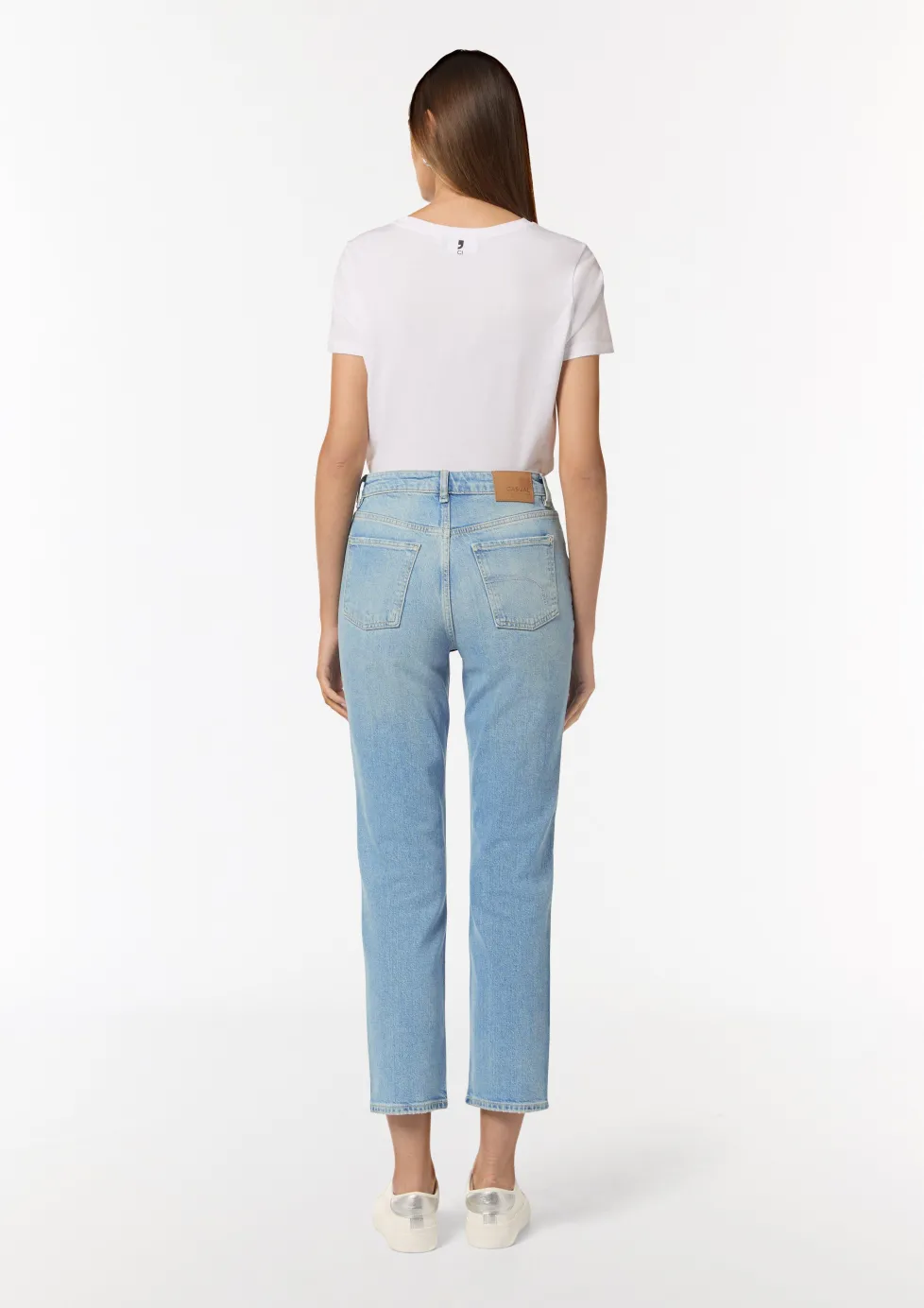 Verwaschene Jeans mit Straight Leg