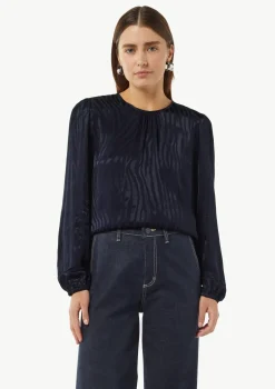 Viskose-Bluse in Animal-Optik