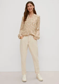Viskosebluse mit Allover-Muster