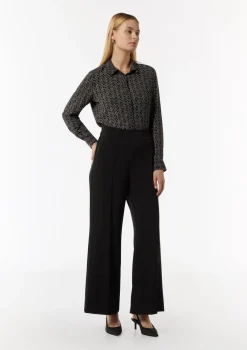 Viskose-Bluse mit All-over-Print