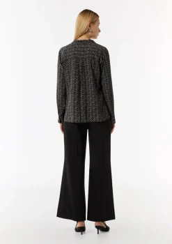 Viskose-Bluse mit All-over-Print