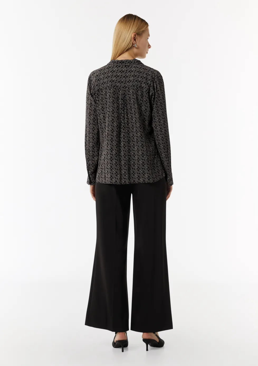 Viskose-Bluse mit All-over-Print