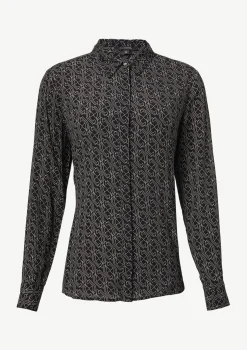 Viskose-Bluse mit All-over-Print