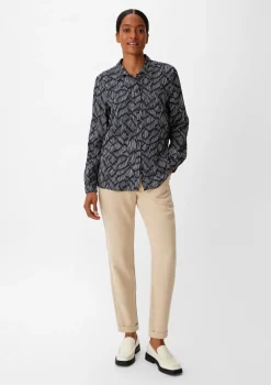 Viskosebluse mit Allover-Print