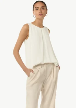 Viskosebluse mit Crêpestruktur