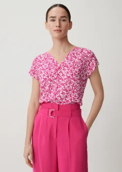 Viskosebluse mit Kappärmel