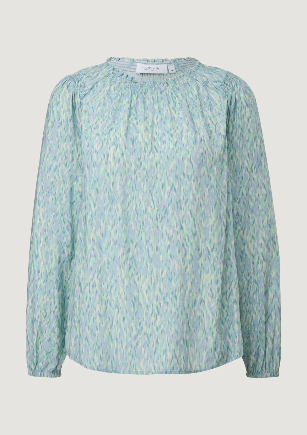 Viskosebluse mit Smok-Details