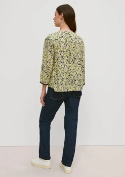 Viskosebluse mit Tunika-Ausschnitt