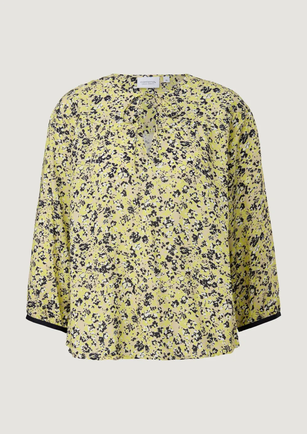 Viskosebluse mit Tunika-Ausschnitt