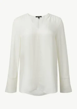 Viskosebluse mit V-Ausschnitt