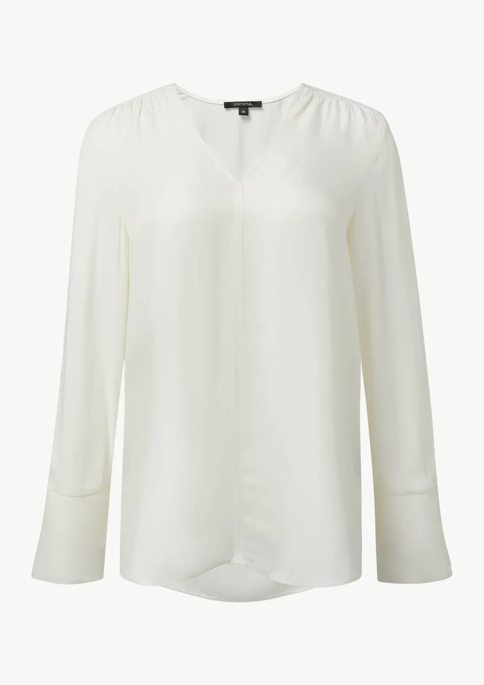 Viskosebluse mit V-Ausschnitt