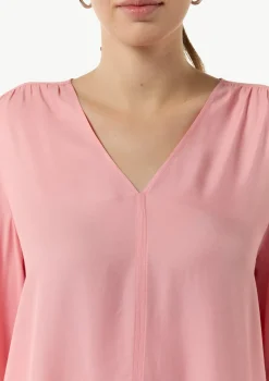Viskosebluse mit V-Ausschnitt