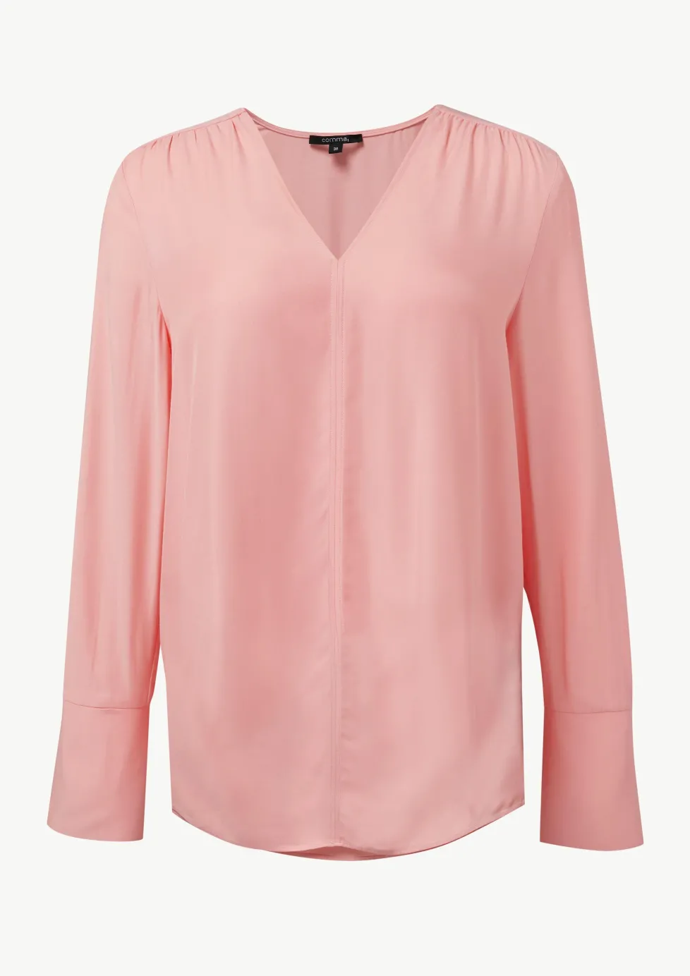 Viskosebluse mit V-Ausschnitt