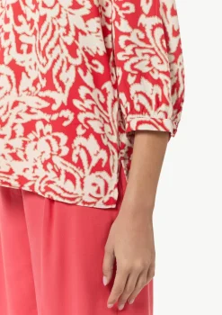 Viskosebluse mit V-Ausschnitt