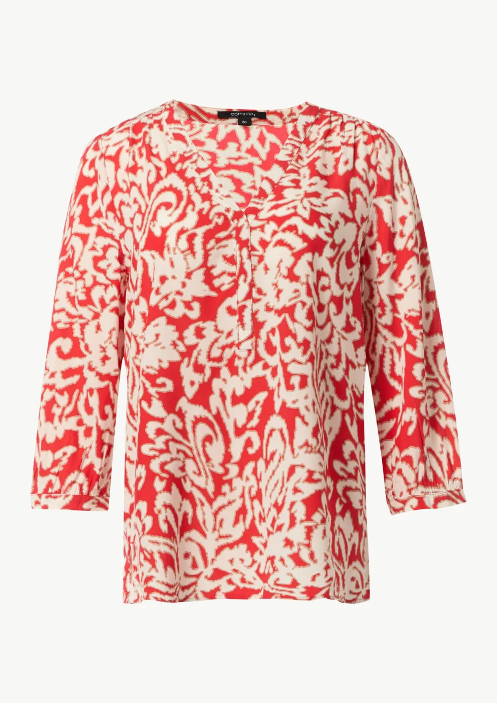 Viskosebluse mit V-Ausschnitt