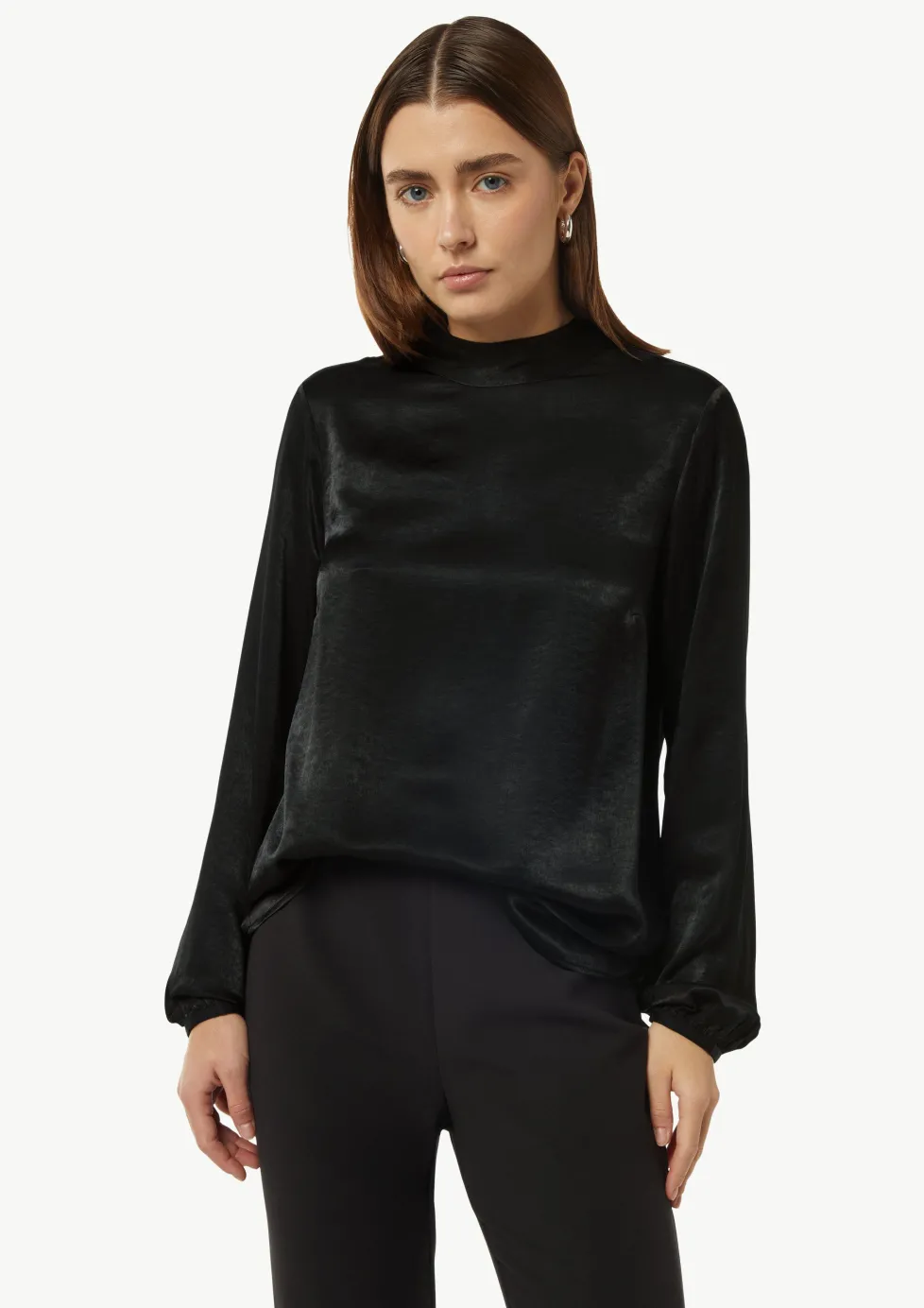 Viskosemix-Bluse mit Bindedetail