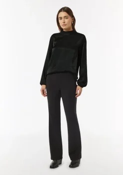 Viskosemix-Bluse mit Bindedetail