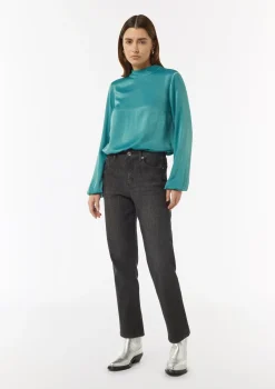 Viskosemix-Bluse mit Bindedetail