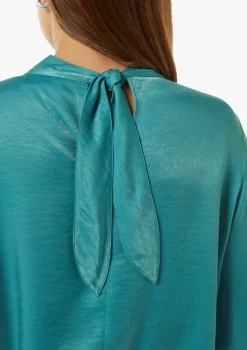 Viskosemix-Bluse mit Bindedetail