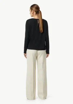 Viskose-Shirt im Fabricmix mit Faltendetail