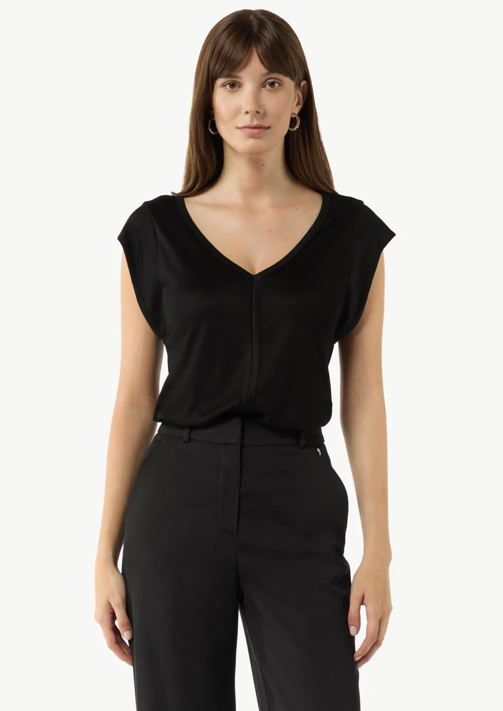 Viskoseshirt mit Kappärmeln