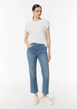 Viskoseshirt mit Logo-Tape-Detail