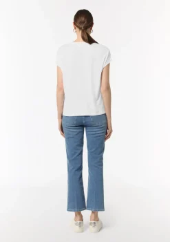 Viskoseshirt mit Logo-Tape-Detail