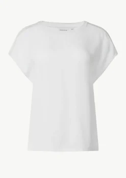 Viskoseshirt mit Logo-Tape-Detail