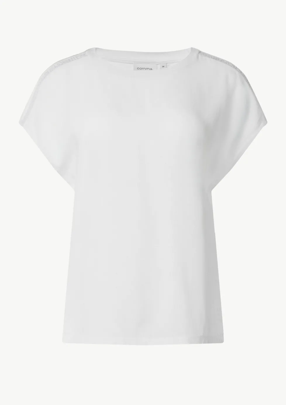 Viskoseshirt mit Logo-Tape-Detail