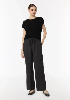 Viskoseshirt mit Logo-Tape-Detail