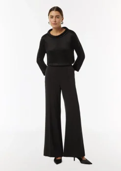 Viskose-Shirt mit Pailletten-Details